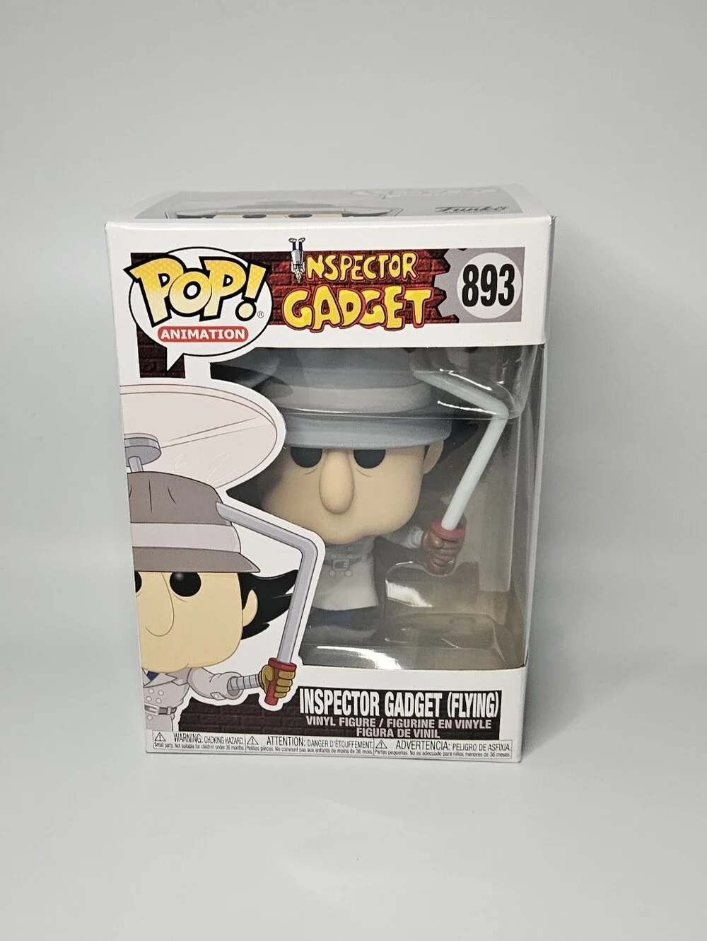 Funko Pop! Vinyl Inspector Gadget (Chase), Penny, and Flying Gadget Figures Lot